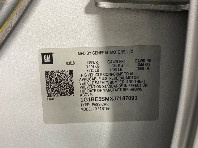 2018 Chevrolet Cruze LT