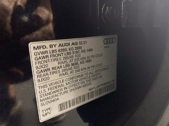2021 Audi Q7 Premium Plus 45 TFSI quattro Tiptronic